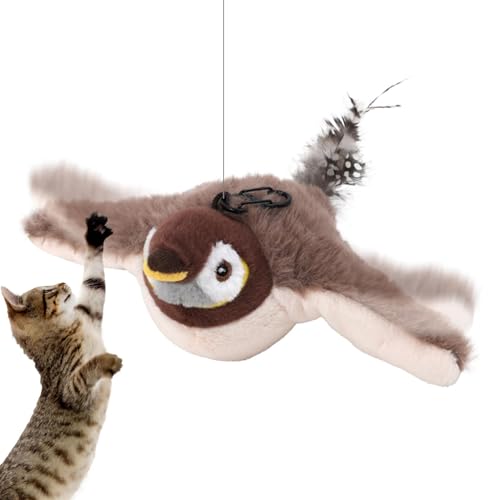 Yulokdwi Flapping Bird Cat Toy, Schlagvogel-Katzenspielzeug, Wiederaufladbares Katzen-Vogelspielzeug Mit Federschwanz, Interaktiver Katzen-Teaser Zum Spielen Und Trainieren Für Katzen Yulokdwi Flapping Bird Cat Toy, Schlagvogel-Katzenspielzeug, Wiederaufladbares Katzen-Vogelspielzeug Mit Federschwanz, Interaktiver Katzen-Teaser Zum Spielen Und Trainieren Für Katzen von Yulokdwi