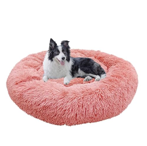 Hundekorb Waschbar, Anti-Angst Deluxe Plüsch Hundebetten, Hundematte mit Rutschfester Unterseite, Ultra Weicher Plüsch Haustierbett für Kleine, Mittelgroße und Große Hunde, Katzen (Rosa,120CM(XL)) Hundekorb Waschbar, Anti-Angst Deluxe Plüsch Hundebetten, Hundematte mit Rutschfester Unterseite, Ultra Weicher Plüsch Haustierbett für Kleine, Mittelgroße und Große Hunde, Katzen (Rosa,120CM(XL)) von Yuly