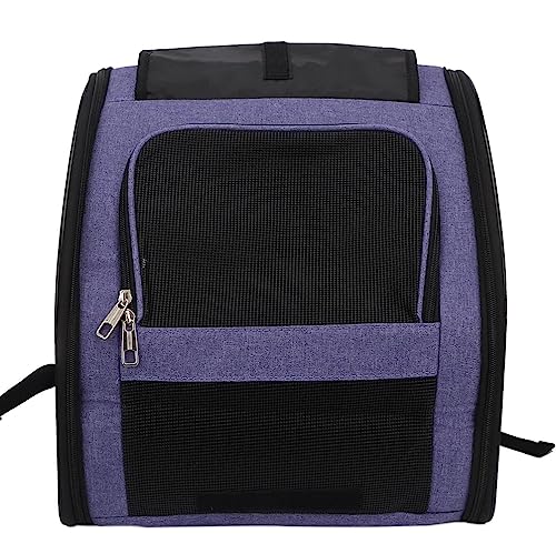Rucksack für Katzen, sonnenfeste Vorhänge, Hundetragerucksack mit belüftetem Design, innerer Sicherheitsgurt, Hund Katze bis zu 5 kg zum Wandern, Spazierengehen, Reisen (lila) von Yuly