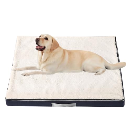 Yuly Cozy Orthopädisches Hundebett,Hundematte Hundematratze für große & kleine Hunde,Hundekissen Robust,waschbar rutschfest Hundebetten,Tragbar,weiche Polsterung (50x40x10cm,Weiß) von Yuly
