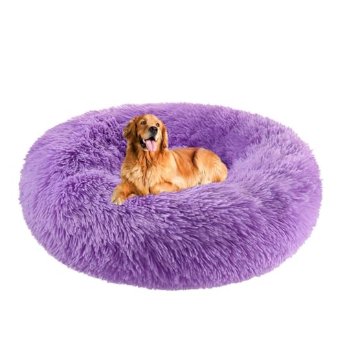 Yuly Donut Hundekorb, Katzenbett, Anti-Angst Deluxe Plüsch Hundebetten, Hochwertiges Hundebett mit Rutschfestem Unterseite, Tragbar Hundekorb für Zimmer, Kiste, Haustierhaus von Yuly