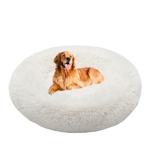 Yuly Donut Hundekorb, Katzenbett, Anti-Angst Deluxe Plüsch Hundebetten, Hochwertiges Hundebett mit Rutschfestem Unterseite, Tragbar Hundekorb für Zimmer, Kiste, Haustierhaus von Yuly