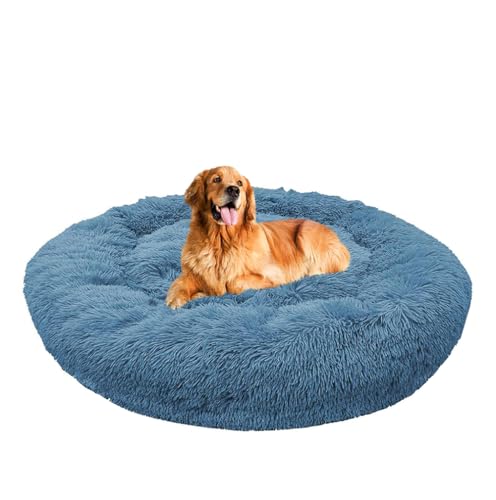 Yuly Donut Hundekorb, Katzenbett, Anti-Angst Deluxe Plüsch Hundebetten, Hochwertiges Hundebett mit Rutschfestem Unterseite, Tragbar Hundekorb für Zimmer, Kiste, Haustierhaus von Yuly