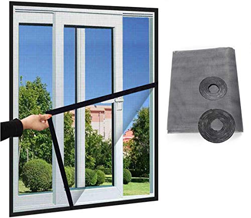 Yuly Fliegengitter für Fenster, Katzenschutz, transparent, selbstklebend, Insektenschutz, Moskitonetz, zuschneidbar, 180 x 200 cm von Yuly