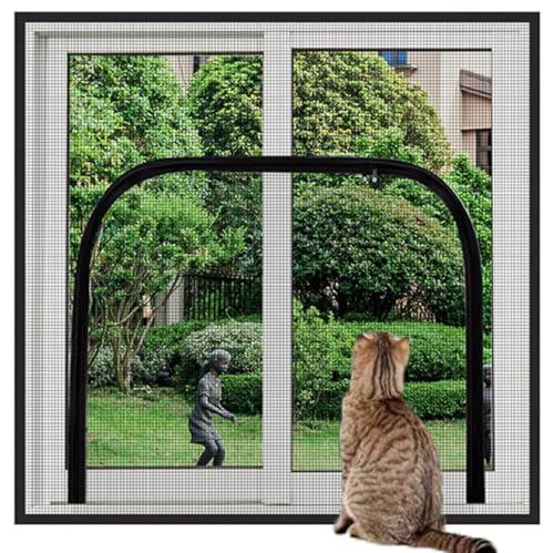 Yuly Fensterschirm in personalisierter Größe, Sicherheitsnetz für Katzen mit Reißverschluss, Fensterschutznetze für Haustiere, selbstklebendes Moskitonetz Yuly Fensterschirm in personalisierter Größe, Sicherheitsnetz für Katzen mit Reißverschluss, Fensterschutznetze für Haustiere, selbstklebendes Moskitonetz von Yuly