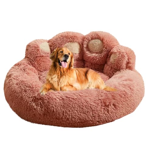 Yuly Großes Hundebett, Anti-Angst Deluxe Plüsch Hundebetten, Flauschiges Hundebett, Rutschfestes Haustierbett, Hundekissen für Kleine und Mittelgroße Hunde, Maschinenwaschbar von Yuly