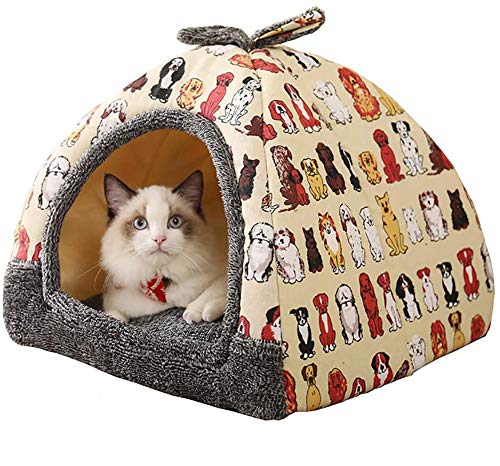 Yuly Haustierbett für Katzen und Hunde, sehr weich, waschbar, bequemer Schlafsack für Katzen und kleine Hunde von Yuly