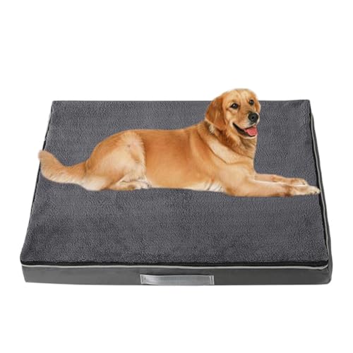 Yuly Hundebett,Orthopädisches Hundekissen,Hundebett mit Rutschfester Unterseite,Hundematratze Waschbar,Strapazierfähiger Bezug,Perfekt für Zuhause und unterwegs (50x40x10cm,Dunkelgrau) von Yuly