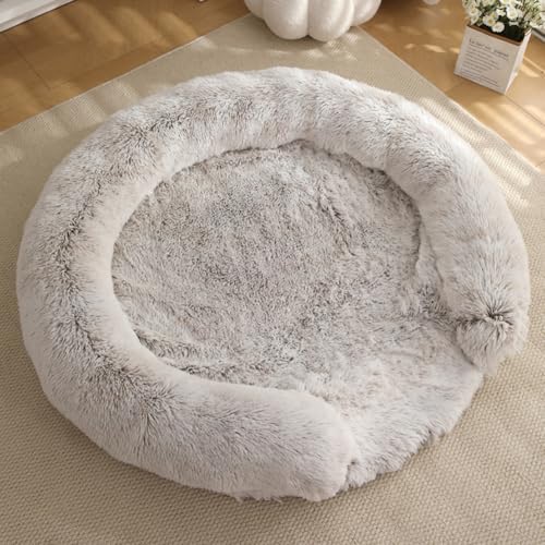 Yuly Hundekorb Flauschig,Orthopädisches kuscheliges Hundebett Hundekissen,Hundesofa,Wasserdicht Innenfutter,Bezug abnehmbar und waschbar,Bequem & rutschfest,erhöhte Ränder (50cm,Ombré-Braun) von Yuly