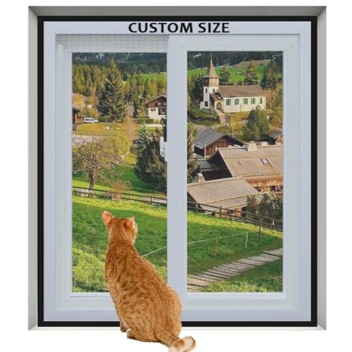Yuly Katzen-Sicherheitsgitter in individueller Größe, selbstklebendes Katzenfenster-Netz, Fliegengitter, Anti-Moskito-Insektennetz, reißfestes Fenstergitter mit Reißverschluss Yuly Katzen-Sicherheitsgitter in individueller Größe, selbstklebendes Katzenfenster-Netz, Fliegengitter, Anti-Moskito-Insektennetz, reißfestes Fenstergitter mit Reißverschluss von Yuly