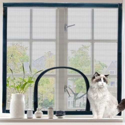 Yuly Kundenspezifisches Fensterschutznetz, Katzenfenster, Fliegengitter, Insektennetz, selbstklebendes Netz mit Reißverschluss für Balkon, einfach zu installieren Yuly Kundenspezifisches Fensterschutznetz, Katzenfenster, Fliegengitter, Insektennetz, selbstklebendes Netz mit Reißverschluss für Balkon, einfach zu installieren von Yuly