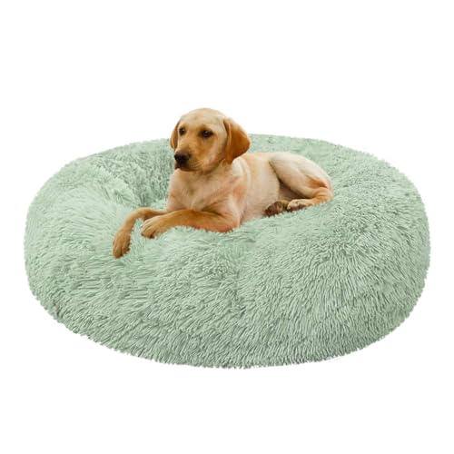 Yuly Orthopädisches Hundebett, Donut Hundekissen, Haustierbett mit rutschfeste Unterseite, Flauschig Doughnut Kuscheliges Hundebett Katzenbett, Waschbare Hundekistenmatratze von Yuly