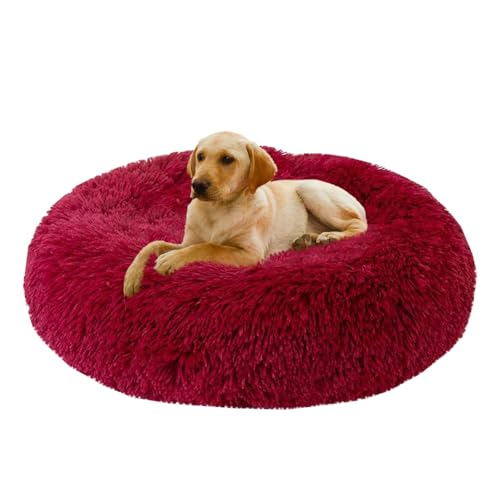 Yuly Orthopädisches Hundebett, Donut Hundekissen, Haustierbett mit rutschfeste Unterseite, Flauschig Doughnut Kuscheliges Hundebett Katzenbett, Waschbare Hundekistenmatratze von Yuly