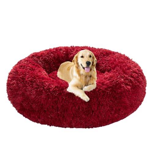 Yuly Orthopädisches Hundebett, Katzenkissen, Flauschige Hundematratze, Donut Hundekorb, Haustierbett mit rutschfeste Unterseite, Anti-Angst Hundekorb, Waschbar Hundekissen von Yuly