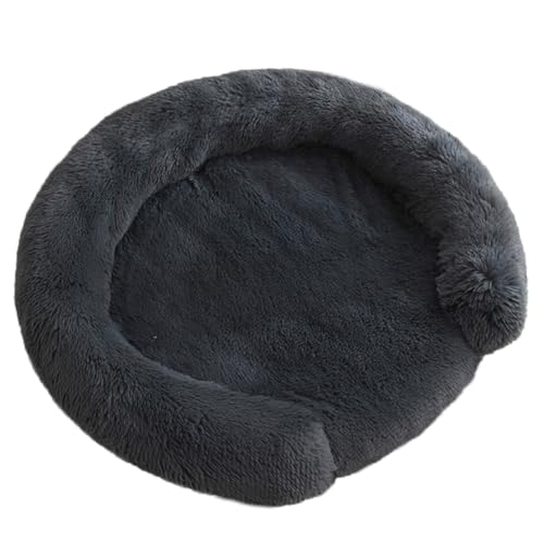 Yuly Orthopädisches Hundebett Ergonomisches Hundekissen,Hundecouch mit eierförmiger Kistenschaum,Robustes Heimtierkissen mit tiefem Einstieg für Hunde und Katzen jeden Alters (50cm,Dunkelgrau) von Yuly