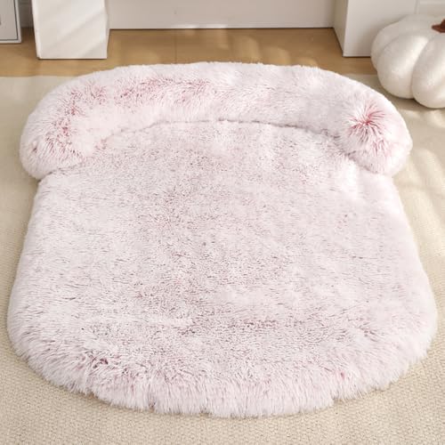 Yuly Orthopädisches Hundebett Grosse Hunde XXL,Hundekissen Flauschig,Ergonomisches Hundematte,Memory Foam Hundekorb,Waschbar Hundesofa Wasserdicht rutschfest (65x50x12cm,Ombré-Rosa) von Yuly