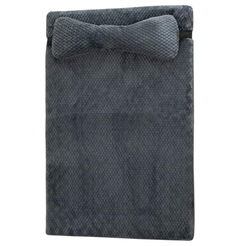 Yuly Premium Orthopädisches Hundebett,Waschbar Hundekissen,Bequem & Atmungsaktiv,Hundematte für große,mittelgroße & kleine Hunde,rutschfeste Unterseite,Waschbar (50x40x6cm,Dunkelgrau) von Yuly