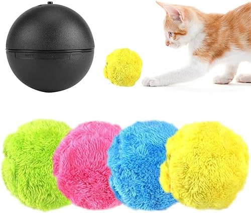YumSur Active Rolling Ball Hund,Selbstrollender Ball Hund,elektrischer Ball Hund,Interaktives Spielzeug Katzenball von YumSur