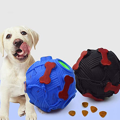 4Pcs Haustier Hund Behandeln Food Dispenser Ball Kauen Sound Spielzeug Interaktive Welpen Zähne Reinigung Kauen Ball Biss Beständig Haustier Feeder für Kleine Medium Large Hund von Yumech