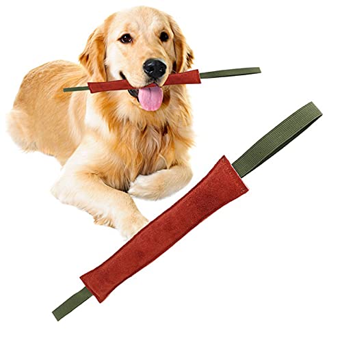 Hund Schlepper Spielzeug Dingo Jute Beißen Schlepper mit Zwei Starke Griff Strap Tough Dog Pull Interaktive Spielzeug für Medium zu Große Hunde Biss Ausbildung Tauziehen von Yumech