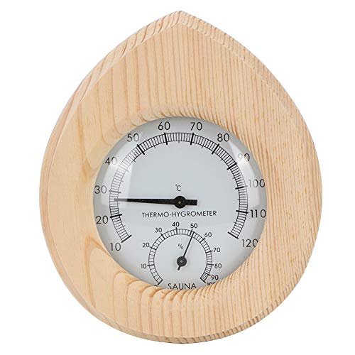 Yumech 2- In- 1 Sauna Thermo- Hygrometer Drop- Förmigen Holz Thermometer Hygrometer Sauna Temperatur Thermometer für Dampf Zimmer Sauna Zimmer von Yumech