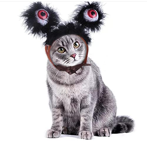 Yumech Pet Hut Dekoration Ohren Headwear Blinkende Hut Stirnband Kopfschmuck für Katze Kätzchen Welpen Hund Geburtstag Xmas Party Kostüm Cosplay Dekoration von Yumech