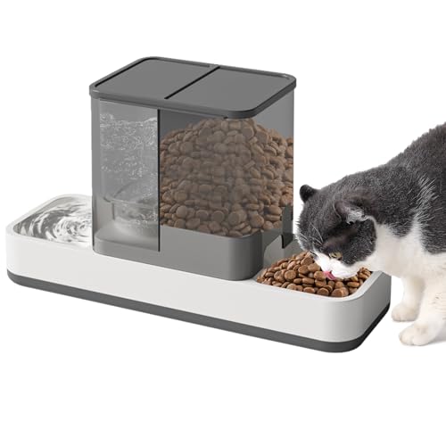 Yummy Sam Automatischer Futterspender und Wasserspender für kleine Haustiere, 2-in-1, Schwerkraft-Katzen-Futterstation und Bewässerungs-Set, Futternapf für kleine, mittelgroße Haustiere, Hunde, Yummy Sam Automatischer Futterspender und Wasserspender für kleine Haustiere, 2-in-1, Schwerkraft-Katzen-Futterstation und Bewässerungs-Set, Futternapf für kleine, mittelgroße Haustiere, Hunde, von Yummy Sam