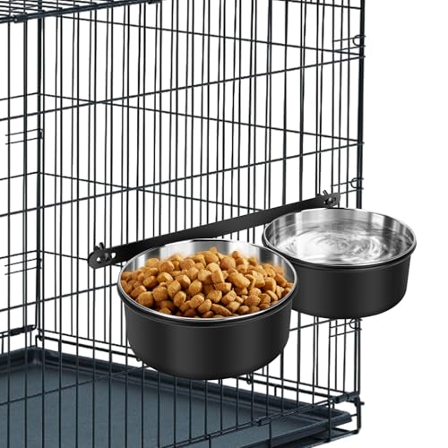 Yummy Sam Hängender Futternapf für Hundefutter, Wassernapf für Käfig, Edelstahl, auslaufsicher, hängende Katzen-Haustier-Schüssel, mit Klemmhalter, Kiste, Futternapf für mittelgroße und große Hunde Yummy Sam Hängender Futternapf für Hundefutter, Wassernapf für Käfig, Edelstahl, auslaufsicher, hängende Katzen-Haustier-Schüssel, mit Klemmhalter, Kiste, Futternapf für mittelgroße und große Hunde von Yummy Sam