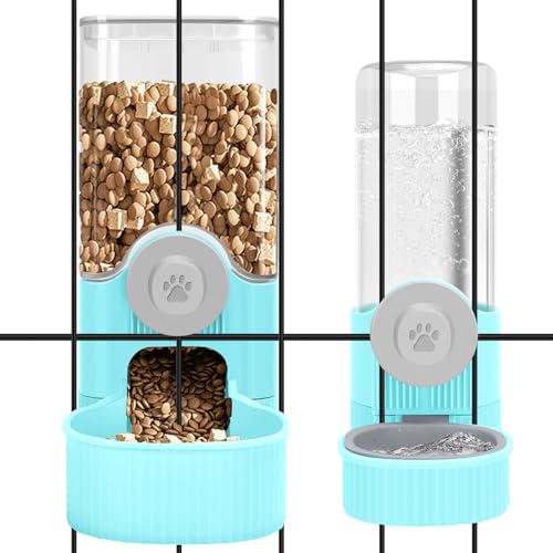 Yummy Sam Hängender Käfig, automatischer kleiner Futternapf für Haustiere, Wasserflaschenspender, abnehmbarer automatischer Schwerkraft-Futterspender 1,2 l und 0,52 l Bewässerungs-Set, Yummy Sam Hängender Käfig, automatischer kleiner Futternapf für Haustiere, Wasserflaschenspender, abnehmbarer automatischer Schwerkraft-Futterspender 1,2 l und 0,52 l Bewässerungs-Set, von Yummy Sam