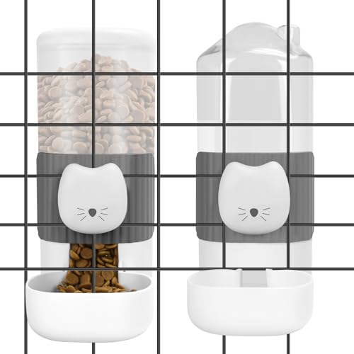 Yummy Sam Hängender automatischer kleiner Tierfutter-Wasserspender, automatischer Schwerkraft-Futterspender für Katzen und 0,87 l Wasserspender, Selbstfütterung und Bewässerungs-Set, Hundehütte, Yummy Sam Hängender automatischer kleiner Tierfutter-Wasserspender, automatischer Schwerkraft-Futterspender für Katzen und 0,87 l Wasserspender, Selbstfütterung und Bewässerungs-Set, Hundehütte, von Yummy Sam