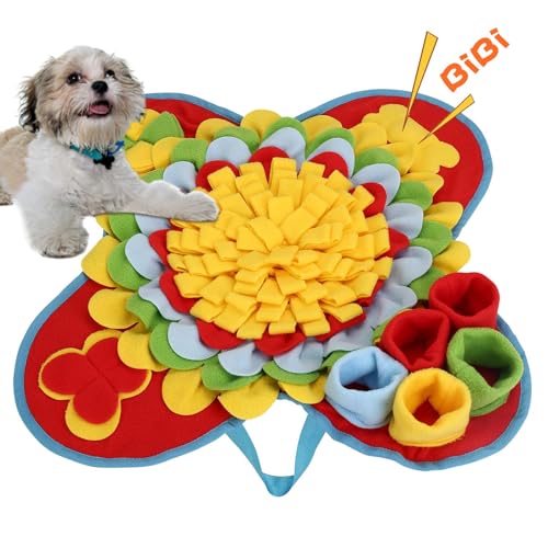Yummy Sam Schnüffelmatte für kleine und mittelgroße Hunde, 2-in-1 tragbare interaktive Nasen-Geruch-Trainings-Schnüffelmatte mit Puzzle-Spielzeug für Langeweile Stimulierung langsames Fressen und von Yummy Sam