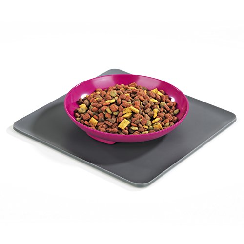 Yummynator 08233 Rutschfeste Matte Mit Futternapf | BPA Frei | Tiernapf-System: Vereint Napf und Platzmatte | Futternapf für Katze oder Hund | Futternapf mit Unterlage | Grau / Pink | Small Yummynator 08233 Rutschfeste Matte Mit Futternapf | BPA Frei | Tiernapf-System: Vereint Napf und Platzmatte | Futternapf für Katze oder Hund | Futternapf mit Unterlage | Grau / Pink | Small von Yummynator