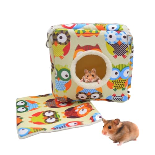 Yumneo Nymphensittichbett, Wellensittichnest, abnehmbare Matte, Baumwoll-Vogelversteck, Vogelhaus, Winter-Vogelnest, gemütliches Vogelbett, warmes, niedliches Hamster-Schlafzelt für Wellensittiche, Yumneo Nymphensittichbett, Wellensittichnest, abnehmbare Matte, Baumwoll-Vogelversteck, Vogelhaus, Winter-Vogelnest, gemütliches Vogelbett, warmes, niedliches Hamster-Schlafzelt für Wellensittiche, von Yumneo