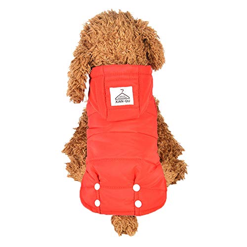 Hund Kleidung Puppy Jacket Zwei-Bein-Kleidung mit Taille Design Wintermantel YunYoud Baumwolljacke Haustierkleidung von YunYoud-Haustier Kleidung