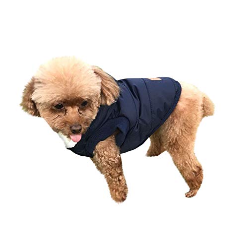 Warme Jacke für Hunde mit warmen Kapuzenmantel YunYoud Stilvolle Hund Winter weiche warme Mantel Puppy Fleece Jacke Hund Warme Kleidung Dicke Weste Mantel Retro Kleidung von YunYoud-Haustier Kleidung