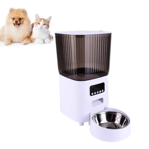 Automatischer Futterspender für Haustiere, 5 L Fassungsvermögen, Zerlegbare Futterspender für Katzen und Hunde mit APP-Fernbedienung, Portionskontrolle, (Einzelne Schüssel Automatischer Futterspender für Haustiere, 5 L Fassungsvermögen, Zerlegbare Futterspender für Katzen und Hunde mit APP-Fernbedienung, Portionskontrolle, (Einzelne Schüssel von Yunir
