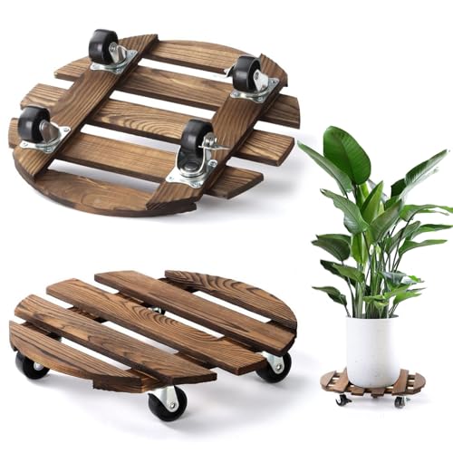 Yunlaishaocer Pflanzenroller Rund 30cm, 2 Stück Pflanzenroller Outdoor Indoor Rollbrett Pflanzen Holz, Blumenroller Blumen Untersetzer Pflanzenuntersetzer mit Rollen 100 Kg Tragkraft Yunlaishaocer Pflanzenroller Rund 30cm, 2 Stück Pflanzenroller Outdoor Indoor Rollbrett Pflanzen Holz, Blumenroller Blumen Untersetzer Pflanzenuntersetzer mit Rollen 100 Kg Tragkraft von Yunlaishaocer