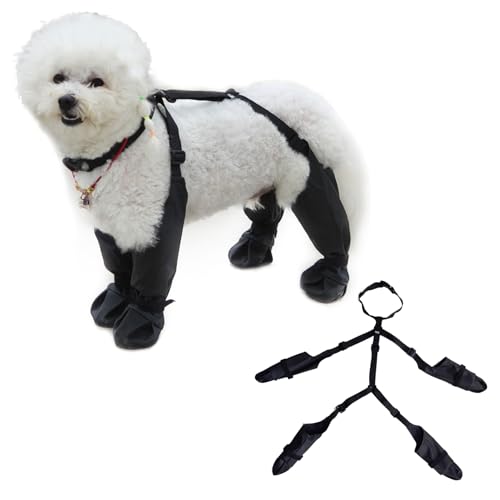 Yunlism Wasserdichte Hosenträger für Hundestiefel, Pfotenschutz für mittelgroße Hunde, rutschfest und schmutzabweisend, verstellbarer Strumpfhalter, Hundepfotenschutz für Spaziergänge im Freien Yunlism Wasserdichte Hosenträger für Hundestiefel, Pfotenschutz für mittelgroße Hunde, rutschfest und schmutzabweisend, verstellbarer Strumpfhalter, Hundepfotenschutz für Spaziergänge im Freien von Yunlism