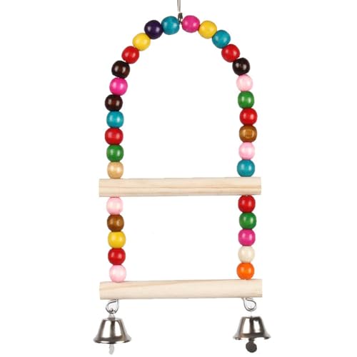Vogelschaukel Spielzeug Papagei Schaukel Hängende Stehspielzeug Papagei Hängematte Käfig Spielzeug Doppellagige Stahlschnalle mit Glocke Papageien Holzleiter für Lovebirds, Finken, Wellensittiche und Vogelschaukel Spielzeug Papagei Schaukel Hängende Stehspielzeug Papagei Hängematte Käfig Spielzeug Doppellagige Stahlschnalle mit Glocke Papageien Holzleiter für Lovebirds, Finken, Wellensittiche und von Yunmoxiao