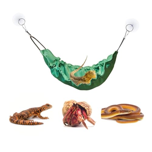 Yunmoxiao Reptology Eidechsenhängematte mit Saugnäpfen - Bartagrachen Hängematte Bett, Reptilienliege & Schaukel für Chamäleons, Leguane, Geckos, Schlangen - Tankzubehör mit Haken & Saugnäpfen Yunmoxiao Reptology Eidechsenhängematte mit Saugnäpfen - Bartagrachen Hängematte Bett, Reptilienliege & Schaukel für Chamäleons, Leguane, Geckos, Schlangen - Tankzubehör mit Haken & Saugnäpfen von Yunmoxiao