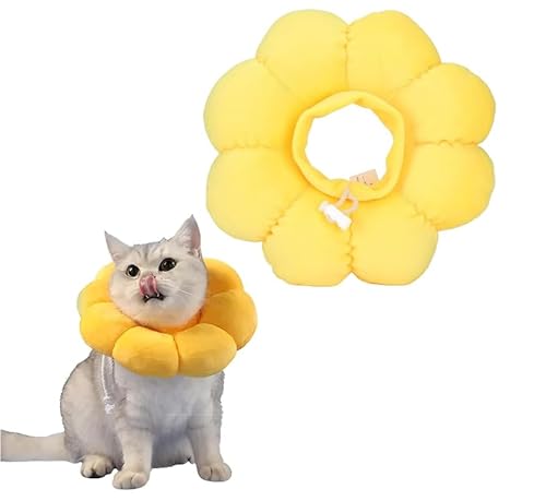 Yunova Weiches Katzenhalsband – Donut-förmiges E-Kragen für Katzen, gelbes Sonnenblumen-Design, PP-Baumwolle, schützender Halsring, 20 × 20 cm, Anti-Leck-Post-Operationskegel Yunova Weiches Katzenhalsband – Donut-förmiges E-Kragen für Katzen, gelbes Sonnenblumen-Design, PP-Baumwolle, schützender Halsring, 20 × 20 cm, Anti-Leck-Post-Operationskegel von Yunova