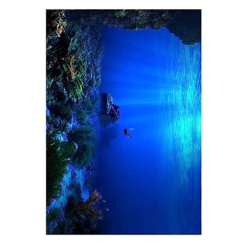 Yunseity 91 X 41 cm Wasserdichtes Aquarium Poster Poster Selbstklebend für Aquarium (91 * 50cm) von Yunseity