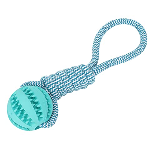 Yunseity Haustier-KABALL, LENBENMENTELECKAGE HAUSTIERBEIZENTE Ball-SNACKEN MIT Ball-Seil FÜH DER REUIGUNG VON HUNDEZENEN für Hundebiss (Blue) von Yunseity