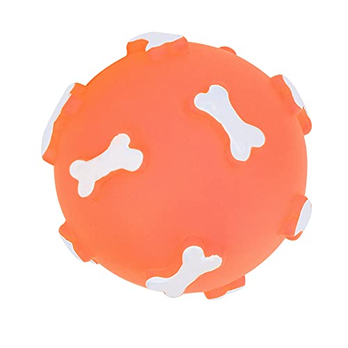 Yunseity Pet Dog Balls Toys, Ungiftiges Hundequietschspielzeug für Bewegungstraining Zur Pflege der Affinität (Orange) von Yunseity