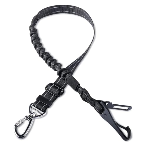 Hund Sicherheitsgurt 3-in-1 Autogurt für Hunde und große Haustiere, verstellbarer Sicherheitsgurt für Auto Nylon reflektierender Bungee Stoff Hund Autogurt mit Clip Haken Schließe & Schnalle (Schwarz) Hund Sicherheitsgurt 3-in-1 Autogurt für Hunde und große Haustiere, verstellbarer Sicherheitsgurt für Auto Nylon reflektierender Bungee Stoff Hund Autogurt mit Clip Haken Schließe & Schnalle (Schwarz) von Yuntrav