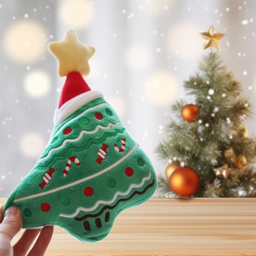 Yuraise Quietschendes Hundespielzeug für Welpen, kleine, mittelgroße Hunde, niedliches Kauspielzeug für Welpen, Zahnen, für Hund und Katze, Weihnachtsbaum Yuraise Quietschendes Hundespielzeug für Welpen, kleine, mittelgroße Hunde, niedliches Kauspielzeug für Welpen, Zahnen, für Hund und Katze, Weihnachtsbaum von Yuraise