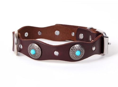 1 Stück verstellbares Hundehalsband aus echtem Leder, weiches Hundehalsband aus echtem Leder, langlebig und verstellbar, geeignet für kleine, mittlere und große Hunde 1 Stück verstellbares Hundehalsband aus echtem Leder, weiches Hundehalsband aus echtem Leder, langlebig und verstellbar, geeignet für kleine, mittlere und große Hunde von Yurosiay