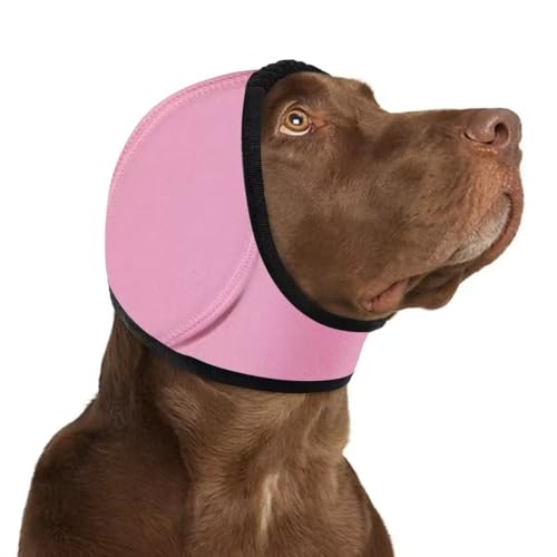 Yurosiay wasserdichte Ohrenschützer für Hunde Ohrenschützer ohne Klappe Ohrenschützer Für die Tierpflege Schwimmkappe Für Hunde Geeignet Für Die Tierpflege Schlafband Rosa M von Yurosiay