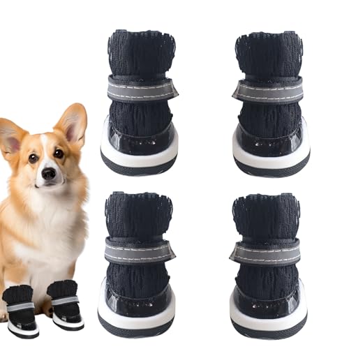 Yurosuis Atmungsaktive Hundeschuhe | Hitzebeständige Welpenstiefel,4er Set Bequeme Hundeschuhe Für Spazierengehen Outdoor Sommer Camping Wandern Yurosuis Atmungsaktive Hundeschuhe | Hitzebeständige Welpenstiefel,4er Set Bequeme Hundeschuhe Für Spazierengehen Outdoor Sommer Camping Wandern von Yurosuis