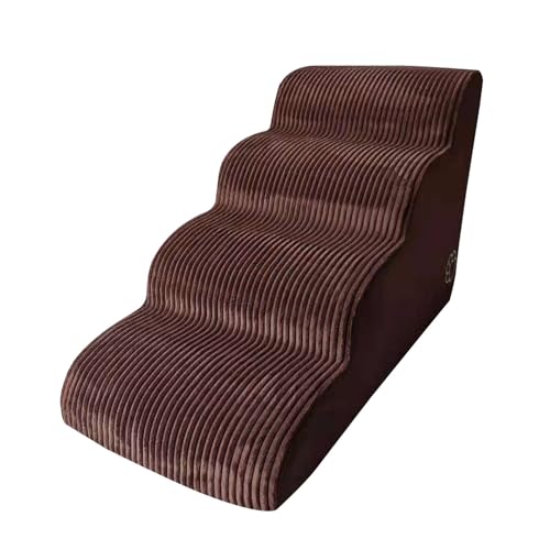 Yurosuis Hundetreppe - 4 Tiers Cats High Density Foam Steps für Sofa | Flexible Hundestufen für hohe Sofas, Betten, atmungsaktive Haustiertreppen zum Klettern auf der Couch von Yurosuis